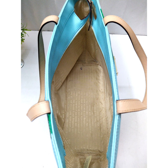 Kate Spade Francis I Need A Vacation Multicolor Double Handle Tote Bag - Picture 11 of 15